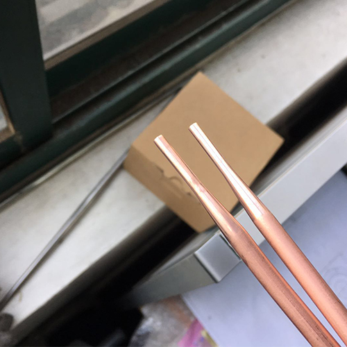 Reduced copper tube ends