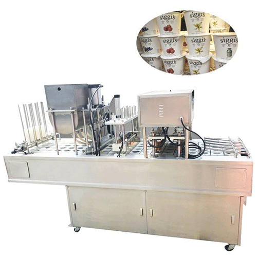 Liquid Thermoforming Tray Yogurt Cup Filling And Sealing Machine