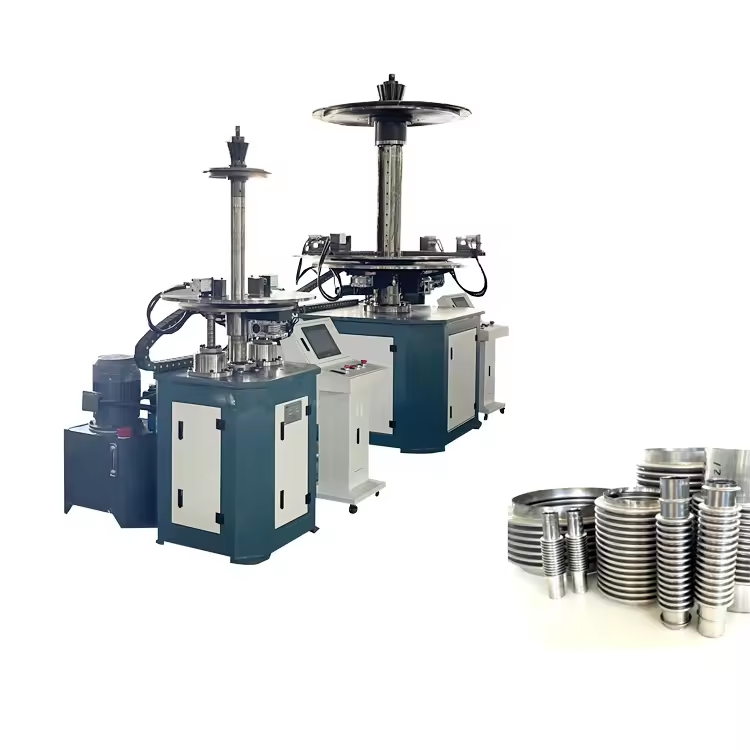 Automatic SS Metal Corrugated Flexible Tube Hose Steel Round Bellows Expansion Joint Making Machine Send to the USA