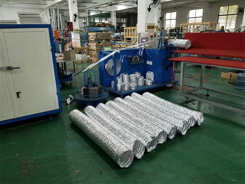 Wire Reinforced Aluminum Flexible Duct Machine AFD-600 Series