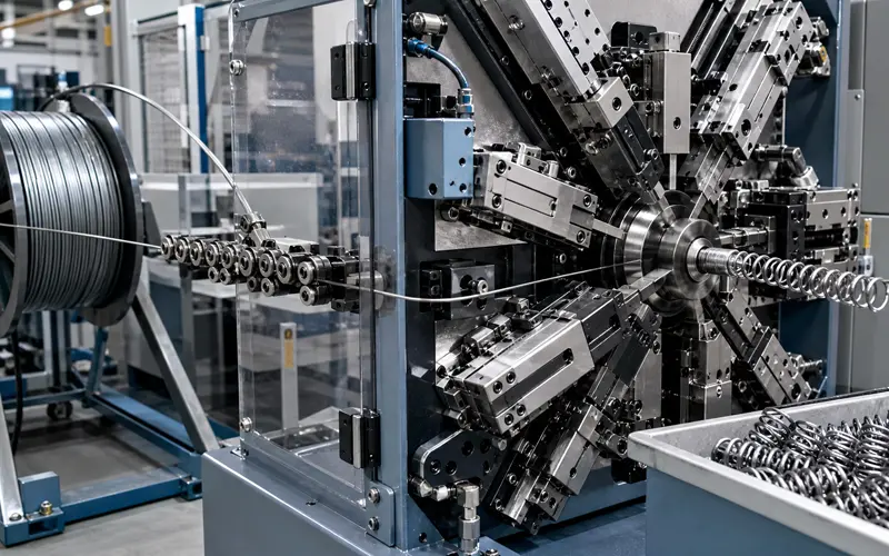 CNC spring forming for torsion springs