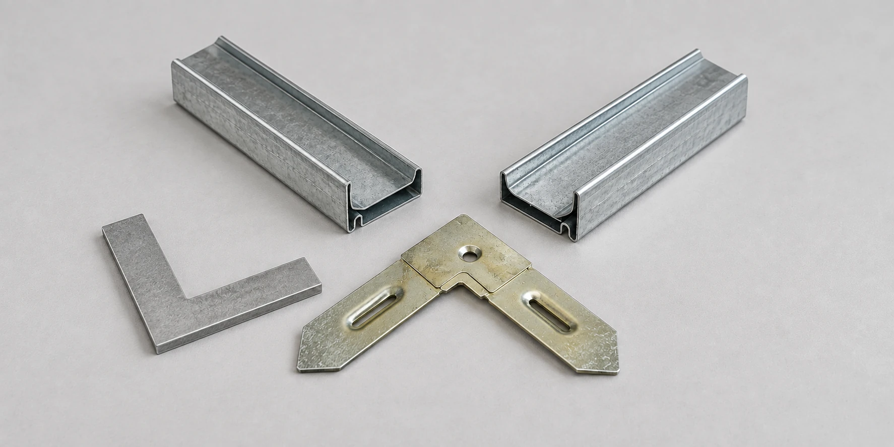AI illustration of TDC profile samples, a loose stamped corner and an engineering square.